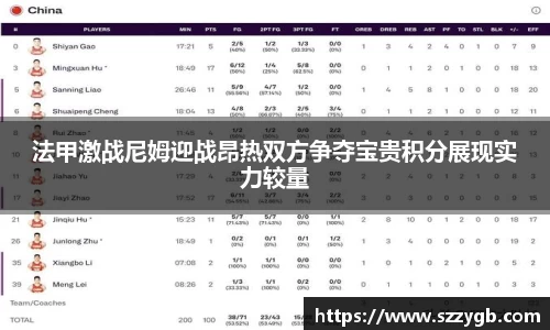 法甲激战尼姆迎战昂热双方争夺宝贵积分展现实力较量